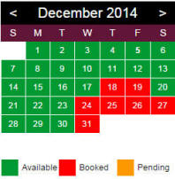 Availability calendar for Der Stall Bed and Breakfast Barn
