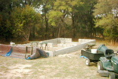 Completed cinder blocks